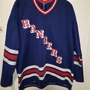 CCM Blue and Red Rangers Hockey Jersey